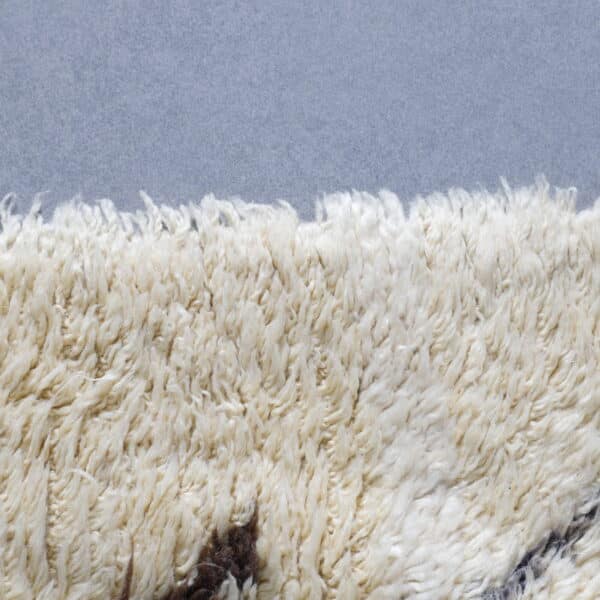 Old Beni Ourain Rug 8.4x5.7 Ft – Handknotted Wool Morocco - Image 5