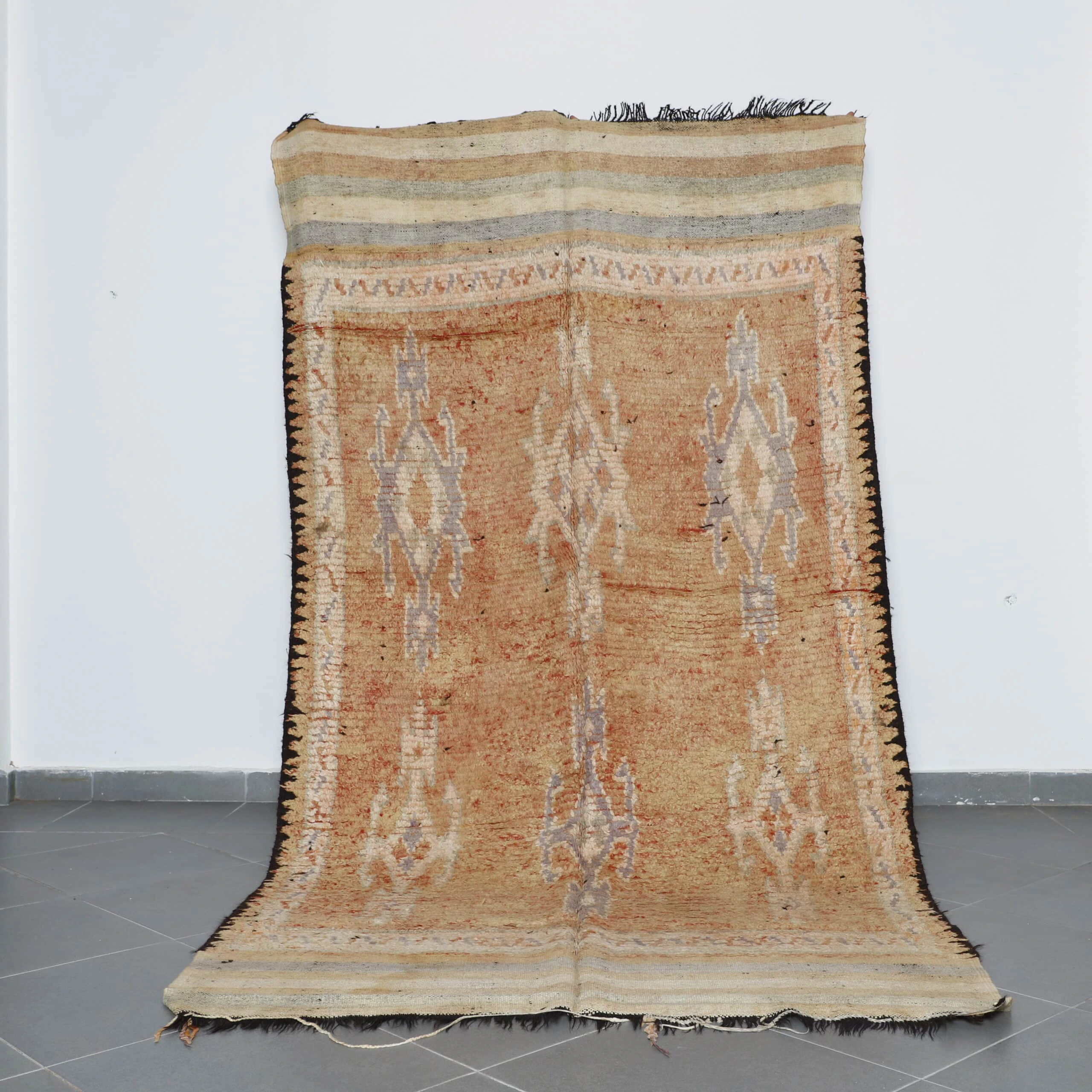Faded Yellow Vintage Boujaad Rug