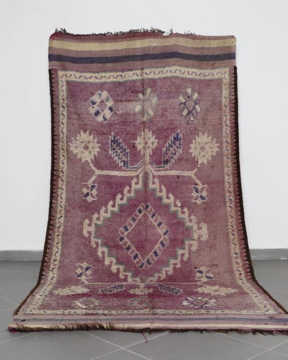 Oulad Bousbaa Vintage Rug 10.8x5.5 Ft handknotted in Morocco