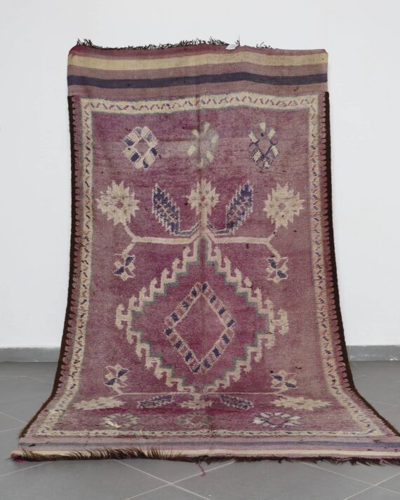Oulad Bousbaa Vintage Rug 10.8x5.5 Ft handknotted in Morocco