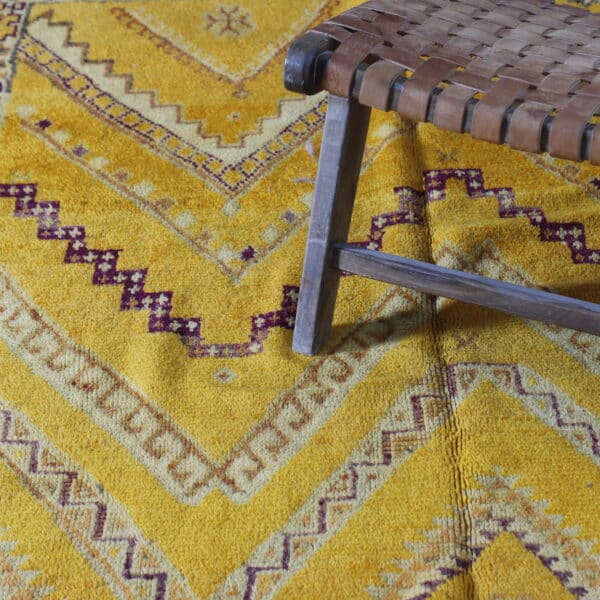 Vintage Tammassine Rug 12.2x4.7 Ft – Handknotted Moroccan Wool - Image 4