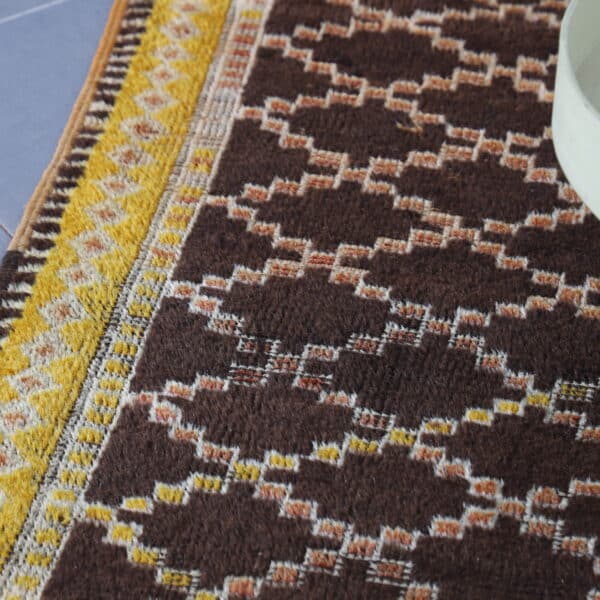 Checkered Taznakht Rug 10.3x4.3 Ft – Vintage Moroccan Wool - Image 5