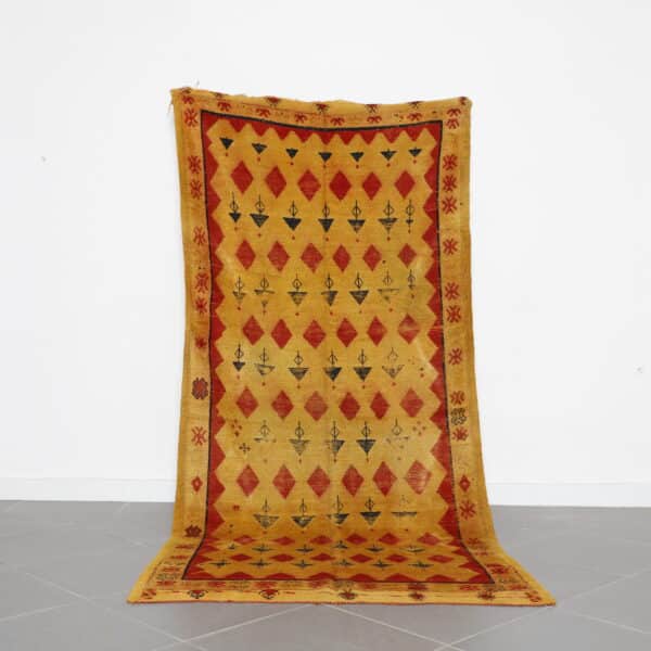 Vintage Taznakht Carpet 9.2x4.3 Ft handcrafted in Morocco