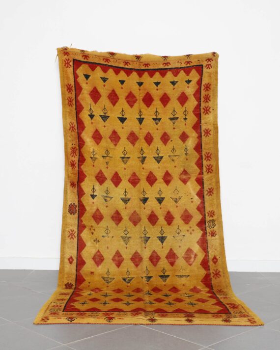 Vintage Taznakht Carpet 9.2x4.3 Ft handcrafted in Morocco