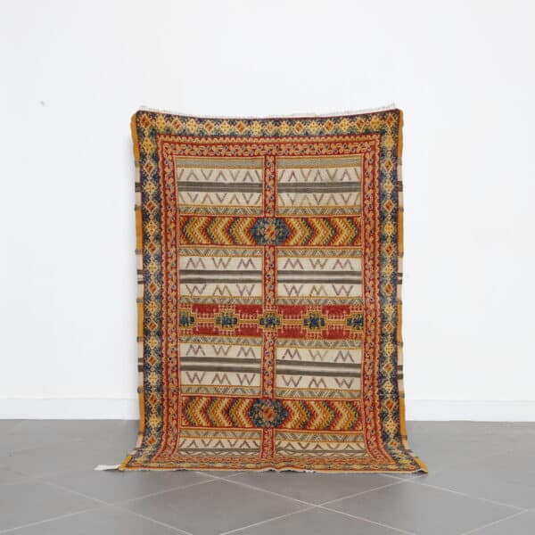Vintage Glaoui Rug 6.2x3.9 Ft handcrafted in Ait Samgane Morocco