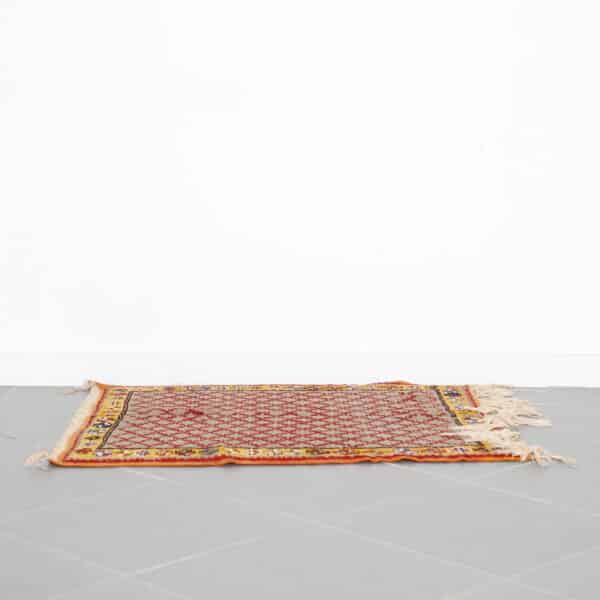 Square Taznakht Rug 3.9x3.3 Ft – Handwoven Moroccan Wool - Image 2