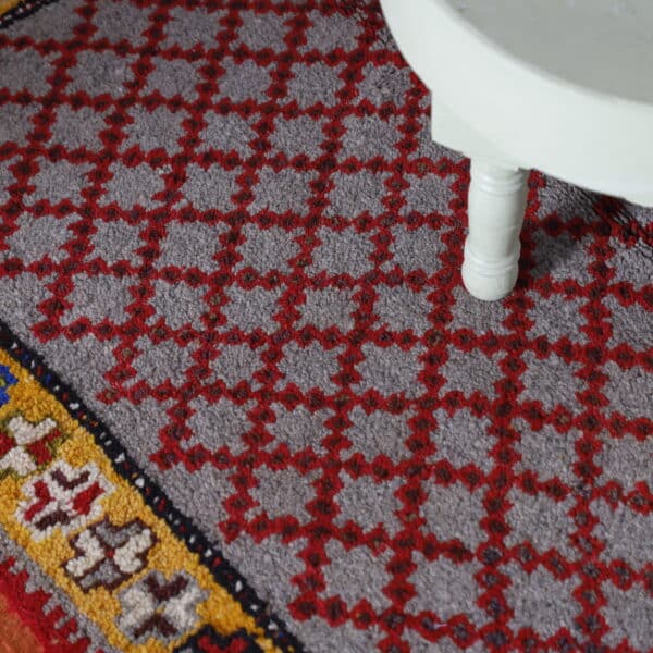Square Taznakht Rug 3.9x3.3 Ft – Handwoven Moroccan Wool - Image 3