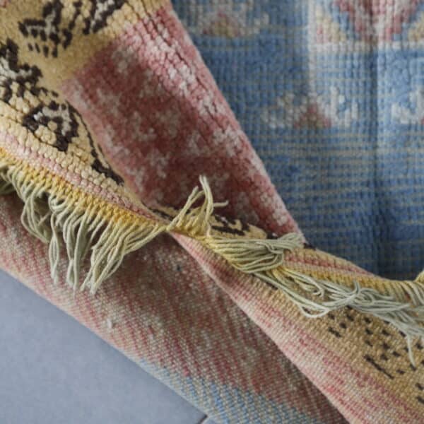 Vintage Taznakht Faded Blue Rug 4.7x3.1 Ft – Handmade - Image 6