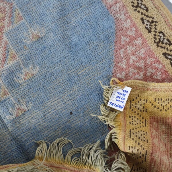 Vintage Taznakht Faded Blue Rug 4.7x3.1 Ft – Handmade - Image 7