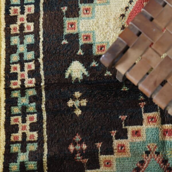 Vintage Taznakht Rug 7.5x3.7 Ft – Handcrafted Moroccan Wool - Image 2