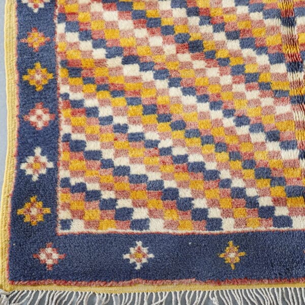 New Checkered Taznakht Rug – Moroccan Wool Carpet - Image 4