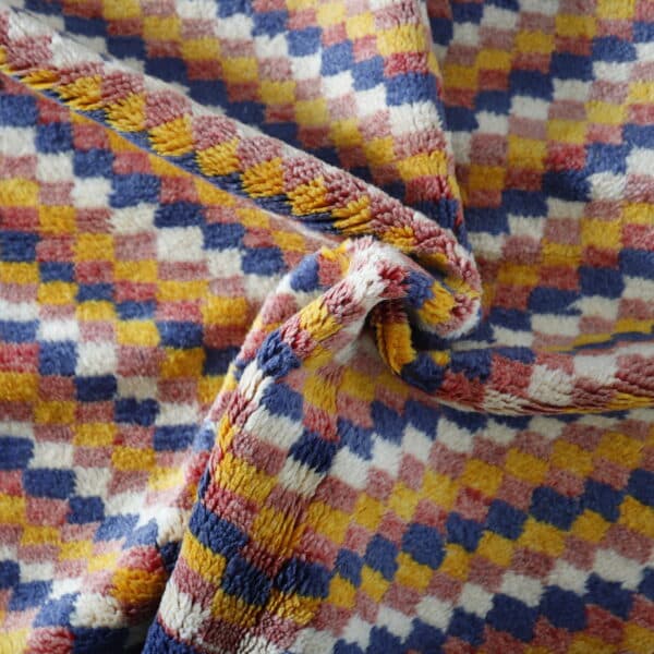 New Checkered Taznakht Rug – Moroccan Wool Carpet - Image 6
