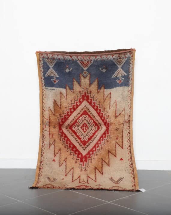 Old Taznakht Rug faded vintage handcrafted Moroccan piece