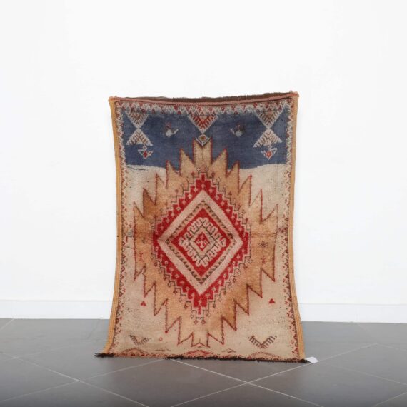Old Taznakht Rug faded vintage handcrafted Moroccan piece