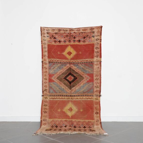 Faded Color Glaoui Rug handcrafted in Morocco