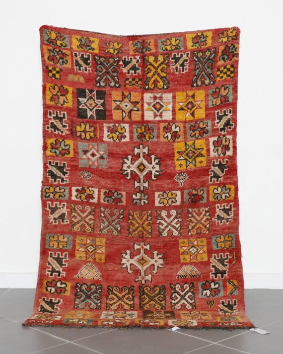Vintage Jewish Rug from Ait Yaakoube – 6.9x3.9 Ft