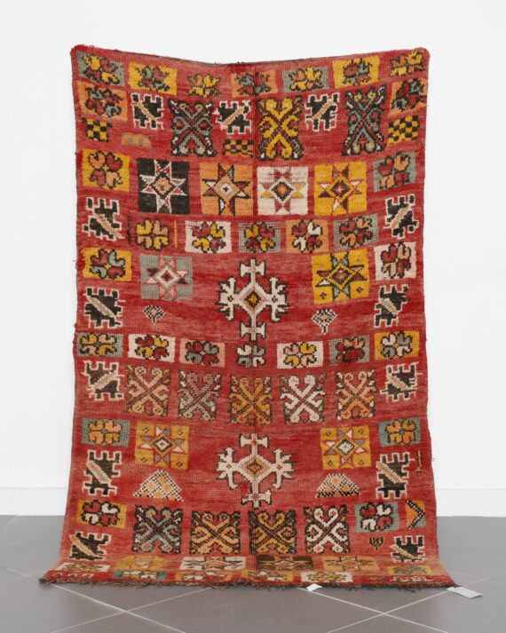 Vintage Jewish Rug from Ait Yaakoube – 6.9x3.9 Ft