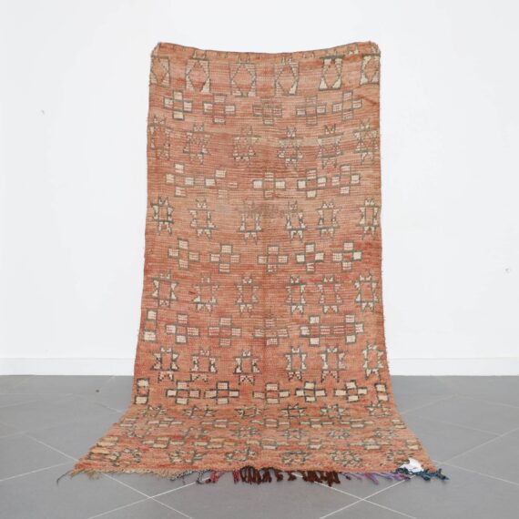 old Long Jewish Carpet 9.8x4.4 Ft – Antique Wool Rug