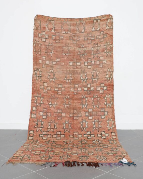 old Long Jewish Carpet 9.8x4.4 Ft – Antique Wool Rug