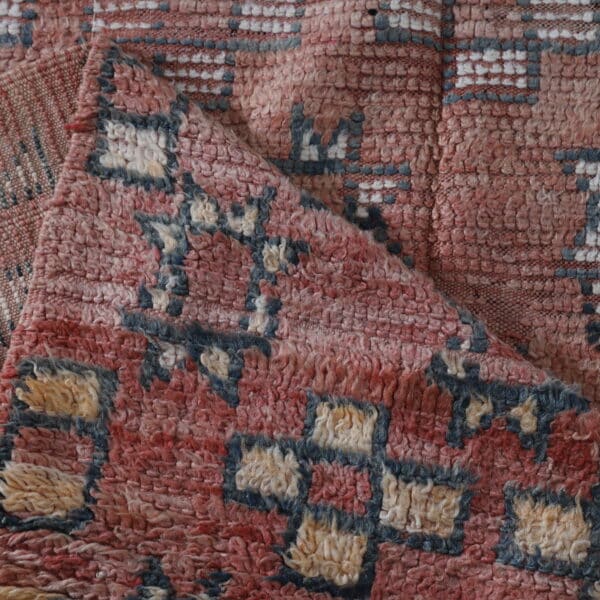 Old Long Jewish Carpet – Antique Wool Rug 9.8x4.4 Ft - Image 3