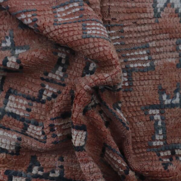 Old Long Jewish Carpet – Antique Wool Rug 9.8x4.4 Ft - Image 4
