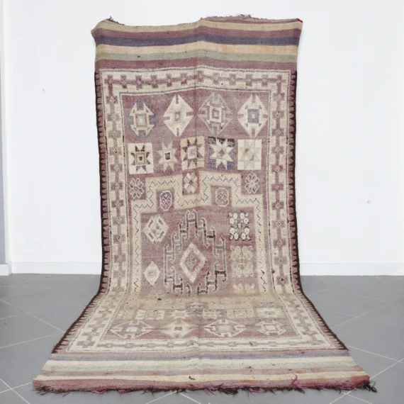 Long Bousbaa Rug 12.5x5.2 Ft – Handcrafted Moroccan Wool