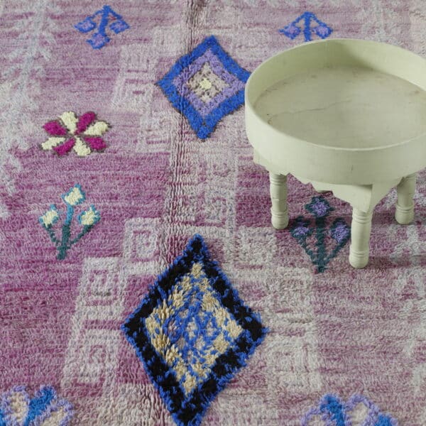 Long Vintage Boujaad Rug 12.1x4.4 Ft – Moroccan Wool Rug - Image 2