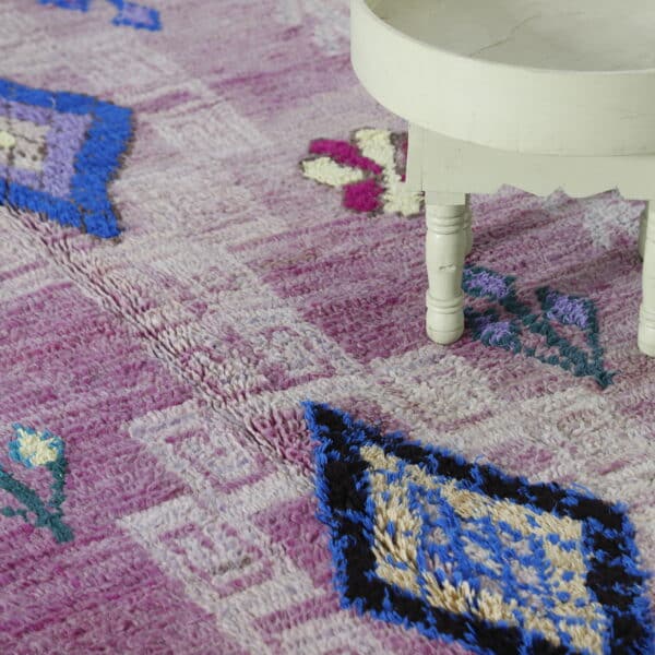 Long Vintage Boujaad Rug 12.1x4.4 Ft – Moroccan Wool Rug - Image 4