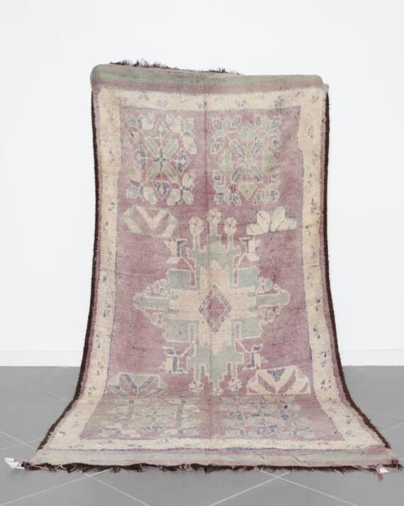 Vintage Oulad Bousbaa Rug 10.3x4.9 Ft handmade in Morocco