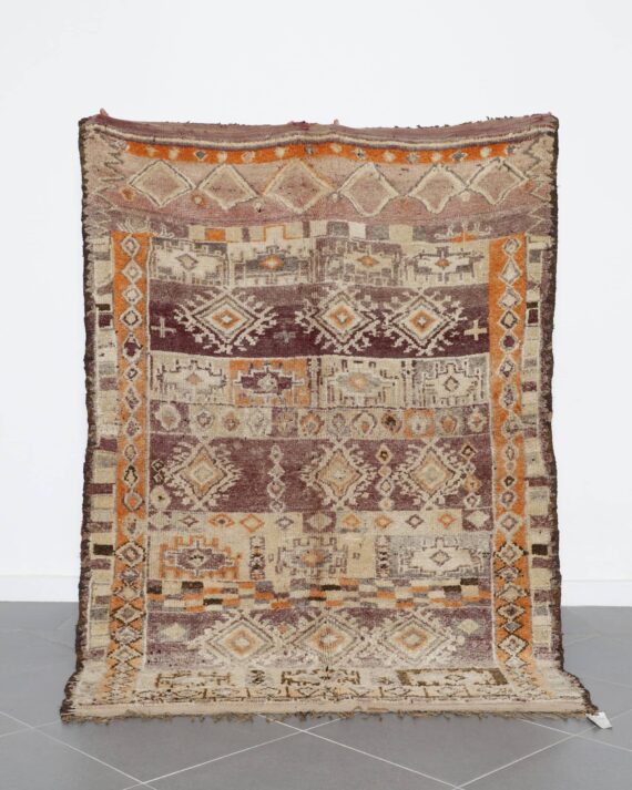 Old Azou Carpet 7.5x5.2 Ft handmade in Morocco