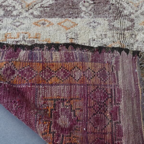 Old Azou Carpet 7.5x5.2 Ft – Vintage Moroccan Wool Rug - Image 8
