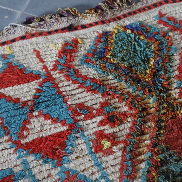 Multicolour Azilal Rug 12.9x4.6 Ft – Vintage Moroccan Wool - Image 4