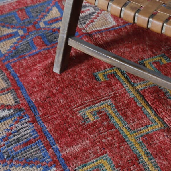 Azilal Rug Red 7.5x5.0 Ft – Moroccan Handcrafted Wool Rug - Image 2