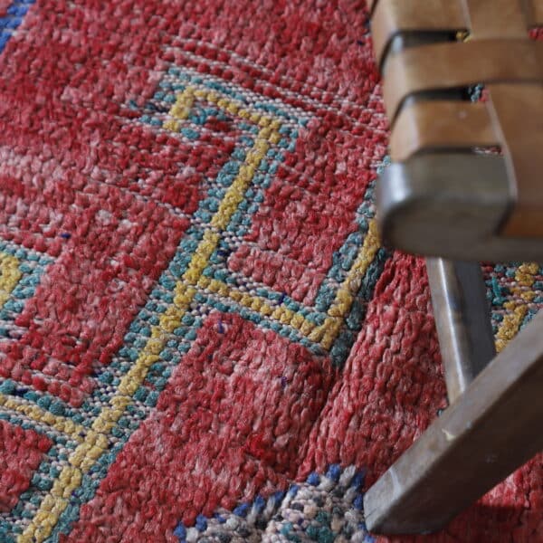 Azilal Rug Red 7.5x5.0 Ft – Moroccan Handcrafted Wool Rug - Image 3