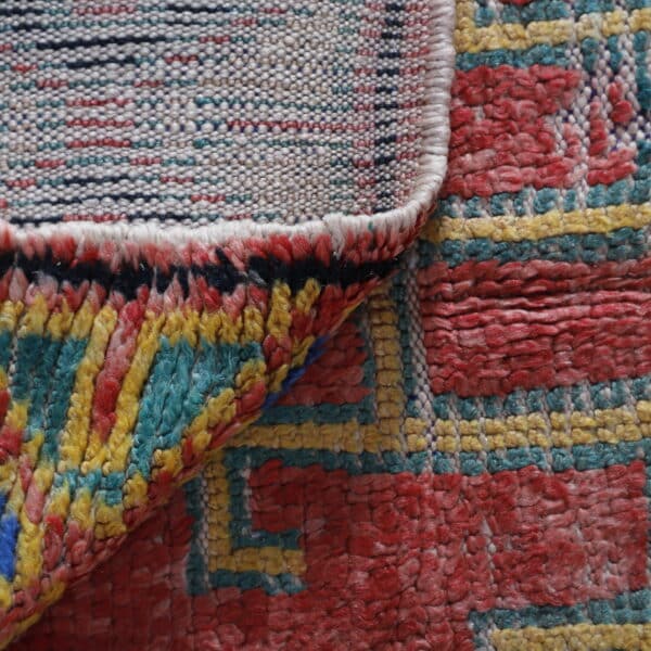 Azilal Rug Red 7.5x5.0 Ft – Moroccan Handcrafted Wool Rug - Image 4