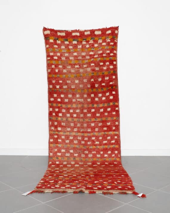Vintage Boujaad Runner 10.0x3.4 Ft handmade in Morocco