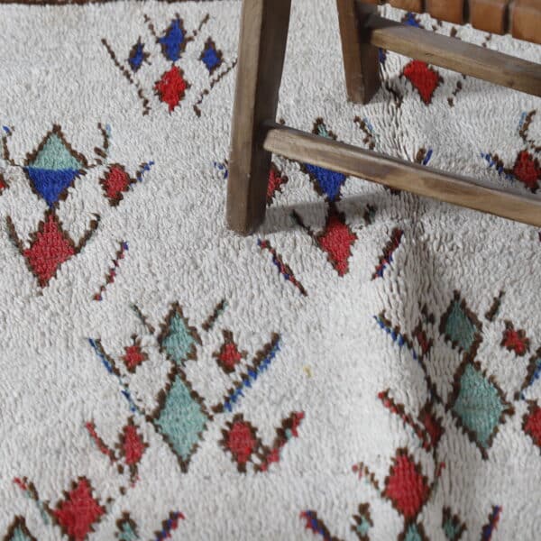 Azilal Soft Rug Vintage 6.3x4.0 Ft – Moroccan Wool Carpet - Image 2