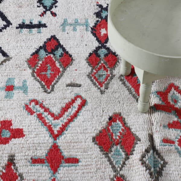 Azilal Colorful Wool Rug 7.0x4.3 Ft – Moroccan Berber Rug - Image 3