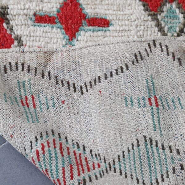 Azilal Colorful Wool Rug 7.0x4.3 Ft – Moroccan Berber Rug - Image 4