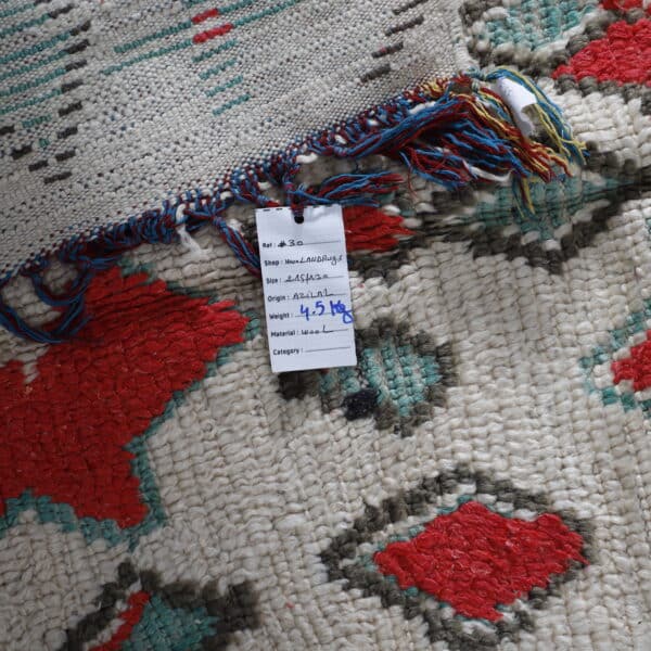 Azilal Colorful Wool Rug 7.0x4.3 Ft – Moroccan Berber Rug - Image 6