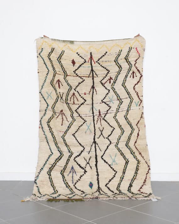 Azilal Handmade Rug 6.7x4.3 Ft made in Morocco from wool