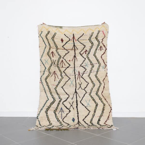 Azilal Handmade Rug 6.7x4.3 Ft made in Morocco from wool