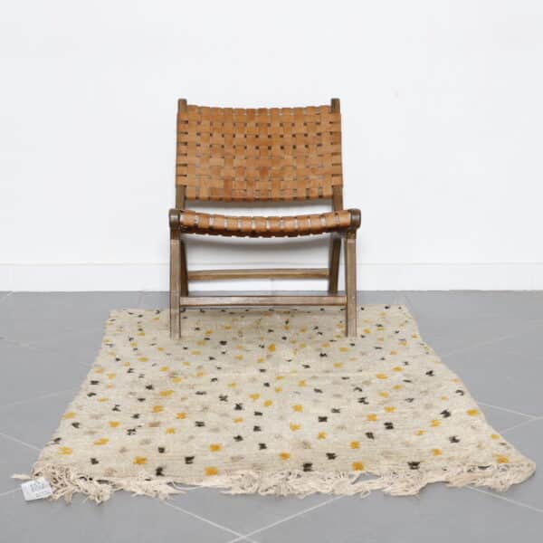 Azilal Carpet 5.4x3.4 Ft – Old Moroccan Wool Rug - Image 5