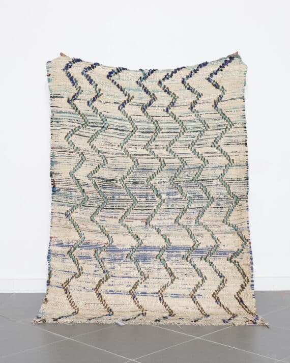 Azilal Vintage Rug 6.1x4.4 Ft handmade in Morocco
