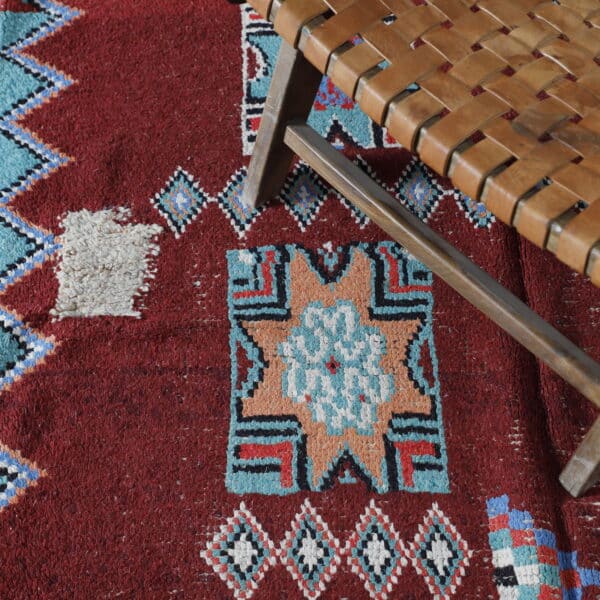 Azilal Cotton Rug 6.9x4.7 Ft – Handcrafted Moroccan Art - Image 2