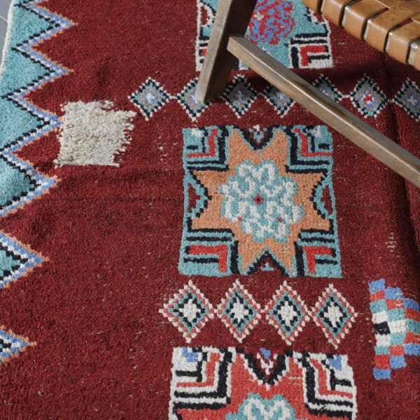 Azilal Cotton Rug 6.9x4.7 Ft – Handcrafted Moroccan Art - Image 3