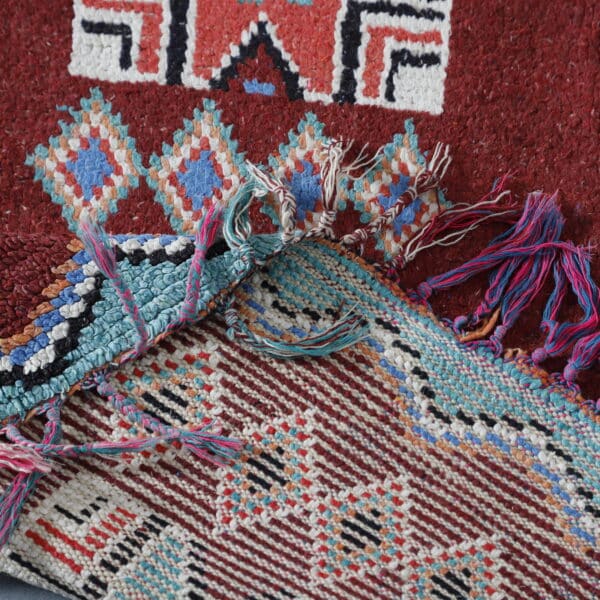 Azilal Cotton Rug 6.9x4.7 Ft – Handcrafted Moroccan Art - Image 4
