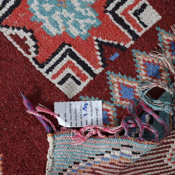 Azilal Cotton Rug 6.9x4.7 Ft – Handcrafted Moroccan Art - Image 6
