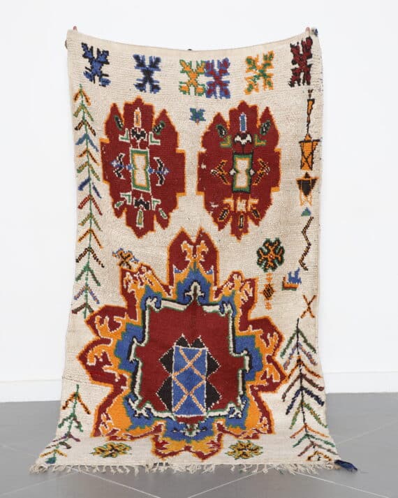 Marmoucha Rug Vintage 7.3x3.8 Ft handmade in Morocco