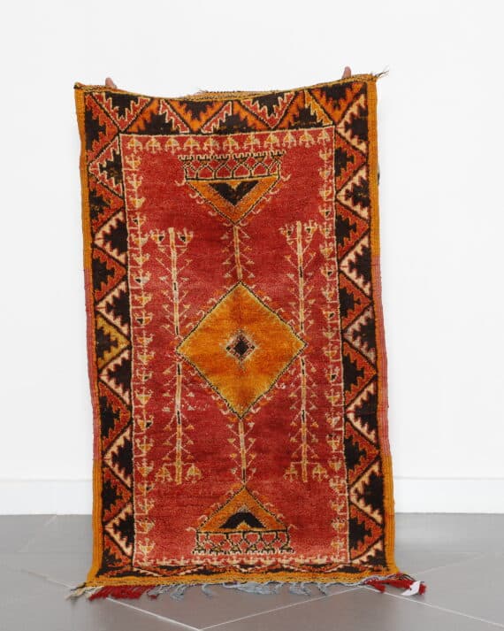 Taznakht Soft Wool Rug 4.7x2.6 Ft handcrafted in Morocco